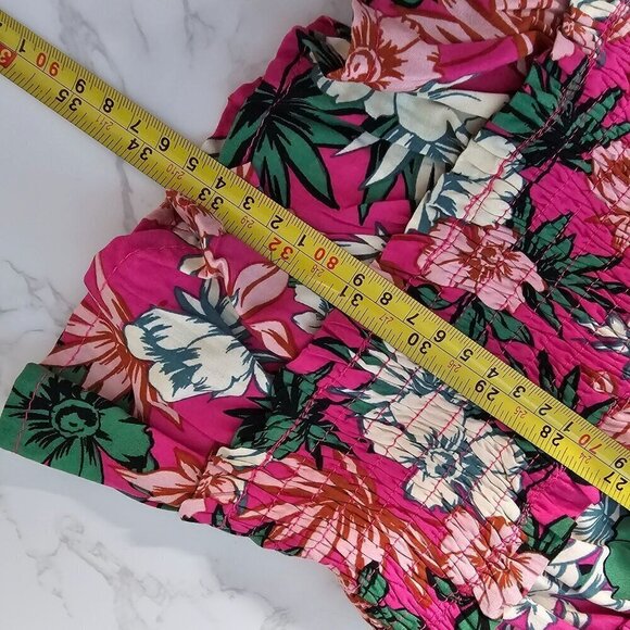 Lost+Wander Meet Me In Bali Floral Mini Smocked Dress Pink Women Medium NWT - Picture 11 of 15